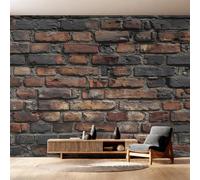 Générique Papier Peint Panoramique Brique Rouge, Papier Peint Brique Rustique Fond pour Chambre Wallpaper, Fresque Murale pour Salon Salle Deco Murale, 450x315cm D&O174