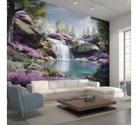 Générique Papier Peint Panoramique Cascade 400x280, Tapisserie Murales Papier Peint Paysage Naturel Décoration Murale Salon, Intissé Wallpaper W45