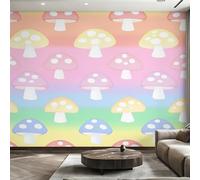 Générique Papier Peint Panoramique Champignon, Papier Peint Champignons Coloré Mignon Filles pour Chambre, Décoration Murale pour Salon, 250 x 175 cm (L x H) Poster Mural & Wallpaper K-MZ&16