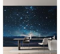 Générique Papier Peint Panoramique Ciel Étoilé, Papier Peint Ciel Nocturne Fond pour Chambre Wallpaper, Fresque Murale pour Salon Salle Deco Murale, 500x350cm D&O178