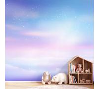 Générique Papier Peint Panoramique Ciel Ombré Ciel étoilé, Poster Mural Géant Intissé, Décoration Murale pour Chambre Coiffeuse Décoration Salon Chambre d'Enfants 250 x 175 cm