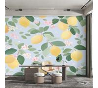 Générique Papier Peint Panoramique Citron, Papier Peint Fruits Botanique Frais pour Chambre, Décoration Murale pour Salon, 250 x 175 cm (L x H) Poster Mural & Wallpaper K-MZ&26