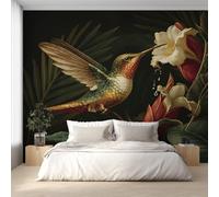 Générique Papier Peint Panoramique Colibri, Papier Peint Fleur Botanique Fond pour Chambre Wallpaper, Fresque Murale pour Salon Salle Deco Murale, 100x70cm D&O121