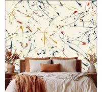 Générique Papier Peint Panoramique Coloré Abstrait Pour Decoration Maison, Fresque Murale Motif Splash Line Art Pour Chambre Salon, Imperméable ST-174W