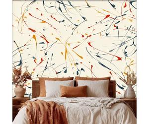 Générique Papier Peint Panoramique Coloré Abstrait Pour Decoration Maison, Fresque Murale Motif Splash Line Art Pour Chambre Salon, Imperméable ST-174W