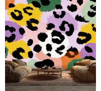 Générique Papier Peint Panoramique Coloré Léopard - Papier Peint Pour Chambre, Salon, Mur TV Artistique, Restaurant Décoration Image Photo Murale, 100 x 70 cm S25