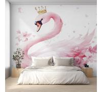 Générique Papier Peint Panoramique Cygne, Papier Peint Cygne Animal Aquarelle Fond pour Chambre Wallpaper, Fresque Murale pour Salon Salle Deco Murale, 100x70cm D&O49