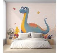 Générique Papier Peint Panoramique Dinosaure, Papier Peint Dessin Animé Animaux Dinosaure Fond pour Chambre Wallpaper, Fresque Murale pour Salon Salle Deco Murale, 152x104cm D&O49