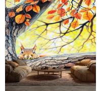 Générique Papier Peint Panoramique écureuils Mignons Animaux de la Forêt - Papier Peint Pour Chambre, Salon, Mur TV Artistique, Restaurant Décoration Image Photo Murale, 100 x 70 cm PKN25