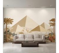 Générique Papier Peint Panoramique Égypte Antique, Papier Peint Pyramide Fond pour Chambre Wallpaper, Fresque Murale pour Salon Salle Deco Murale, 450x315cm D&O46