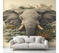 Générique Papier Peint Panoramique éléphant, Papier Peint Animal Faune Tropicale, Fresque Murale, Decoration Chambre Salon, 250 x 175 cm C&MI187