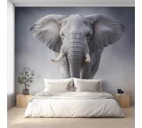 Générique Papier Peint Panoramique Éléphant, Papier Peint Éléphants Animaux Afrique 310 x 250 cm, Photo Décoration Murale, Papiers Peints Intissé Décoration Murale Salon Chambre EL&D57