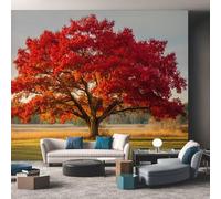 Générique Papier Peint Panoramique Érable 400x280, Tapisserie Murales Papier Peint Paysage Botanique Décoration Murale Salon, Intissé Wallpaper W&4