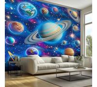 Générique Papier Peint Panoramique Espace Planète Galaxie - Papier Peint Pour Chambre, Salon, Mur TV Artistique, Restaurant Décoration Image Photo Murale, 100 x 70 cm UID83