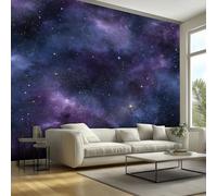 Générique Papier Peint Panoramique Espace Univers Violet - Papier Peint Pour Chambre, Salon, Mur TV Artistique, Restaurant Décoration Image Photo Murale, 100 x 70 cm E107