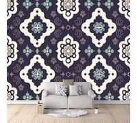 Générique Papier Peint Panoramique Fleur TrèFle Effet 3D Moderne Mural 250x175 cm Non Tissé Imperméable et Durable Facile à Nettoyer Pas de Support Adhésif pour Café Couloir Chambre d'enfants Hôtel