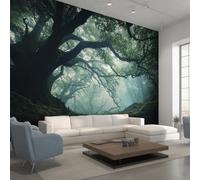 Générique Papier Peint Panoramique Forêt Mystique 350x256, Tapisserie Murales Papier Peint Paysage Naturel Décoration Murale Salon, Intissé Wallpaper W45