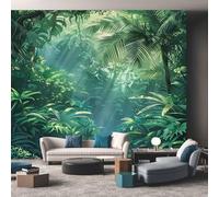Générique Papier Peint Panoramique Forêt Tropical, Papier Peint Jungle Tropical Paysage Fond pour Chambre Wallpaper, Fresque Murale pour Salon Salle Deco Murale, 152x104cm D&O23