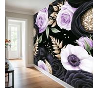 Générique Papier Peint Panoramique Français Champêtre, 200x140 cm | Papier Peint Fleurs Moderne - Deco Chambre Salon - Fresque Murale - Wallpaper B1550