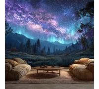 Générique Papier Peint Panoramique Galaxie - Papier Peint Aurore Boréale - Deco Chambre Salon - Fresque Murale - Wallpaper - 500x260 cm A-7741