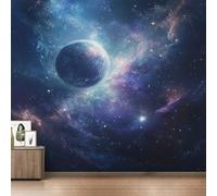 Générique Papier Peint Panoramique Galaxie Planète, Papier Peint Univers Spatial Fond pour Chambre Wallpaper, Fresque Murale pour Salon Salle Deco Murale, 152x104cm D&O134