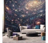 Générique Papier Peint Panoramique Galaxie Spatiale - Papier Peint Cosmique Espace Univers - Deco Chambre Salon - Fresque Murale - Wallpaper - 500x260 cm A-3493