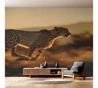 Générique Papier Peint Panoramique Guépard, Papier Peint Léopard Afrique Fond pour Chambre Wallpaper, Fresque Murale pour Salon Salle Deco Murale, 366x254cm D&O200