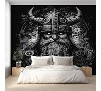 Générique Papier Peint Panoramique Guerrier Viking, Papier Peint Mythologie Nordique Fond pour Chambre Wallpaper, Fresque Murale pour Salon Salle Deco Murale, 366x254cm D&O80