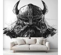 Générique Papier Peint Panoramique Guerrier Viking, Papier Peint Mythologie Nordique Viking 416 x 254 cm, Photo Décoration Murale, Papiers Peints Intissé Décoration Murale Salon Chambre EL&D60