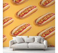 Générique Papier Peint Panoramique Hot Dog, Papier Peint Restauration Rapide, Fresque Murale, Decoration Chambre Salon, 250 x 175 cm C&MI239