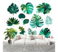 Générique Papier Peint Panoramique Intissé 300x210 cm ThèMe : Plantes Tropicales Amovible Format Personnalisé Papier Peint Photo Blanc Murale Salon Chambre Chambre d'enfants Stickers muraux