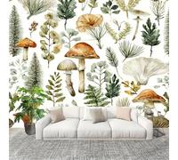 Générique Papier Peint Panoramique Intissé 400x280 cm Plantes La ForêT Dessin Animé Amovible Format Personnalisé Papier Peint Photo Blanc Murale Salon Chambre Chambre d'enfants Stickers muraux