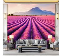 Générique Papier peint panoramique intissé Violet - Champs De Lavande De Provence Papier peint 450 x 280 cm (W x H), fresque murale décorative pour salon et chambre