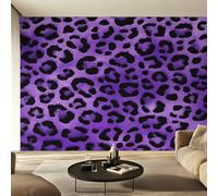 Générique Papier Peint Panoramique Léopard Violet, Papier Peint Impression Guépard Abstrait pour Chambre, Décoration Murale pour Salon, 400 x 280 cm (L x H) Poster Mural & Wallpaper K-MZ&19