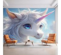Générique Papier Peint Panoramique Licorne, Papier Peint Animal Dessin Animé Mignon Fond pour Chambre Wallpaper, Fresque Murale pour Salon Salle Deco Murale, 300x210cm D&O62