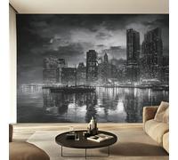 Générique Papier Peint Panoramique Manhattan, Papier Peint Gratte-Ciel New York Fond pour Chambre Wallpaper, Fresque Murale pour Salon Salle Deco Murale, 100x70cm D&O184
