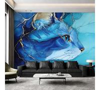 Générique Papier Peint Panoramique Marbre Bleue, Papier Peint Chat Marbré Fond pour Chambre Wallpaper, Fresque Murale pour Salon Salle Deco Murale, 250x175cm D&O198