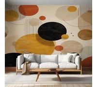 Générique Papier Peint Panoramique Milieu du Siècle, Papier Peint Géométrique Abstrait Fond pour Chambre wallpaper, Fresque Murale pour Salon Salle Deco Murale, 500x350cm D&O17