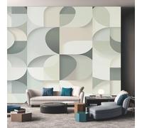 Générique Papier Peint Panoramique Milieu du Siècle, Papier Peint Géométrique Moderne Fond pour Chambre wallpaper, Fresque Murale pour Salon Salle Deco Murale, 200x140cm D&O15