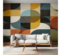 Générique Papier Peint Panoramique Milieu du Siècle, Papier Peint Moderne Géométrique, Fresque Murale, Decoration Chambre Salon, 300 x 210 cm &MD19