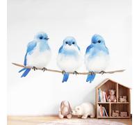 Générique Papier Peint Panoramique Minimaliste Poster Mural, Oiseau Arbre Blanc Papier Peint Intissé Salon Chambre d'Enfant Chambre Canapé TV Fond Décoration - 200 x 140 cm