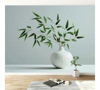 Générique Papier peint panoramique Moderne Plantes Feuilles Vase, Photo murale papier peint 200L x 140H cm - Poster tableaux Scandinave pour salon chambre à coucher maison décoration intérieure