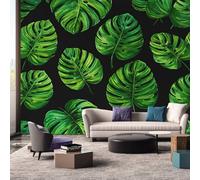 Générique Papier Peint Panoramique Monstera Vert - Papier Peint Feuilles Tropicales - Deco Chambre Salon - Fresque Murale - Wallpaper - 350x256 cm A-713