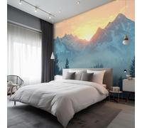 Générique Papier Peint Panoramique Montagne, Papier Peint Paysage Fond pour Chambre wallpaper, Fresque Murale pour Salon Salle Deco Murale, 350x256cm D&O11