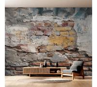Générique Papier Peint Panoramique Mur en Pierre, Papier Peint Brique Rustique Fond pour Chambre Wallpaper, Fresque Murale pour Salon Salle Deco Murale, 300x210cm D&O174