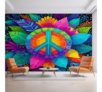 Générique Papier Peint Panoramique Mystérieux Symbole, Papier Peint Psychédélique Abstrait Fond pour Chambre Wallpaper, Fresque Murale pour Salon Salle Deco Murale, 100x70cm D&O62