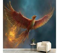 Générique Papier Peint Panoramique, Mythologie Phénix 250 x 175 cm 3D Poster Geant Mural - Animaux 3D Papier Peint pour Salon, Adulte Chambre d'enfants et Étude Restaurant Décoration