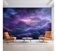 Générique Papier Peint Panoramique Nébuleuse, Papier Peint Ciel Étoilé Nuit Étoilée 450 x 260 cm, Photo Décoration Murale, Papiers Peints Intissé Décoration Murale Salon Chambre EL&D39