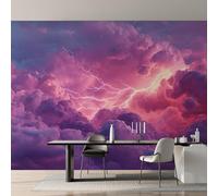 Générique Papier Peint Panoramique Nuage Éclair, Papier Peint Ciel d'Orage pour Chambre, Décoration Murale pour Salon, 280 x 200 cm (L x H) Poster Mural & Wallpaper K-MZ&14