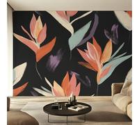 Générique Papier Peint Panoramique Oiseau de Paradis, Papier Peint Strelitzia Tropicale pour Chambre, Décoration Murale pour Salon, 400 x 280 cm (L x H) Poster Mural & Wallpaper K-MZ&9